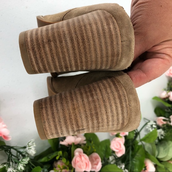 Via Spiga stacked heel suede brown clog sz 6M (#5) - Picture 7 of 8